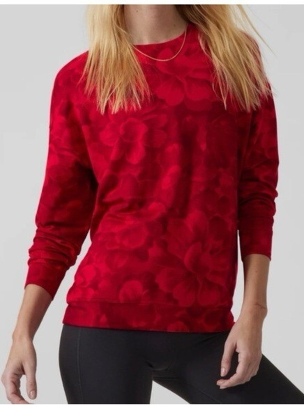 Athleta Chakra Red Sweatshirt Size XS
